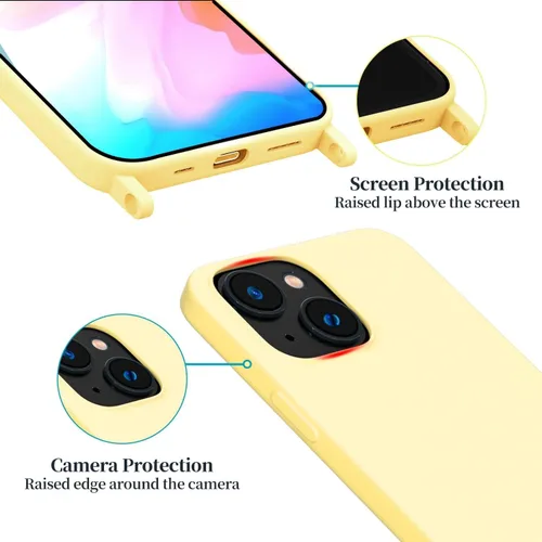 Miniatura 3 de Funda compatible con iPhone 13 con correa, funda cruzada para iPhone con cordón, ajustable, a prueba de golpes, protección contra caídas, funda