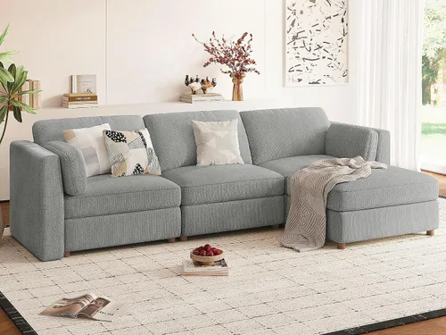 Miniatura 20 de Sofá biplaza extragrande de 83.5 pulgadas, sofás para sala de estar, sofá nube de felpilla de asiento profundo, sofá modular seccional, funda