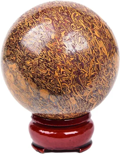 Miniatura 100 de JIC Gem Esfera de cristal de cuarzo Pietersite, bola de cristal decorativa azules y marrones dorados para meditación, decoraciones de mesa