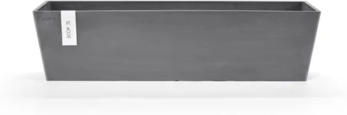 Miniatura 13 de Ecopots Bruges - Maceta compuesta rectangular moderna y duradera para interiores y exteriores, a base de reciclaje, color gris oscuro, 17.75 pulgadas