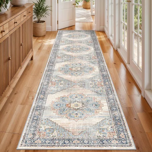 Miniatura 28 de Alfombra de pasillo lavable de 2 x 3 pies - Alfombra antideslizante resistente a las manchas, alfombras y tapetes de cocina duraderos