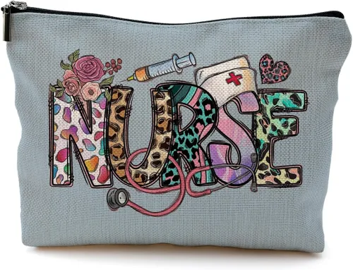 Miniatura 11 de Bolsas de enfermera para mujeres y estudiantes - Bolsas de cosméticos con cremallera B Style-enfermera-negro