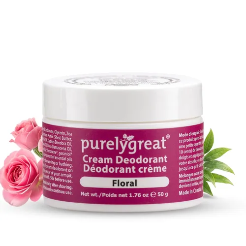 Miniatura 10 de Purelygreat Desodorante en crema perfumada de cítricos para mujeres y hombres, desodorante sin aluminio, para mujeres y hombres, vegano y control