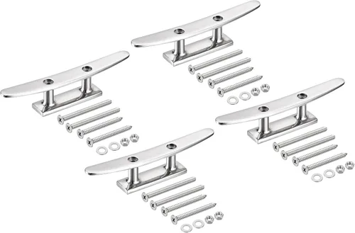 uxcell Boat Cleat Open Base, 316 Stainless Steel Dock Cleat for Kayak Boat,