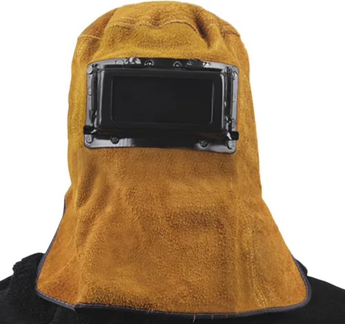 Miniatura 2 de Cómodo casco de soldadura de cuero, soldador de molienda de equipo protector de trabajo sombrero de soldadura llama resistente al calor anti-polvo