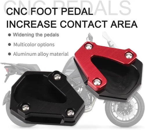 Miniatura 4 de Motorcycle Kickstand Extension Pad for Benelli TRK502 TRK 502 2020 2021 Foot Side Stand Support Plate Enlarger (Color : B Black)