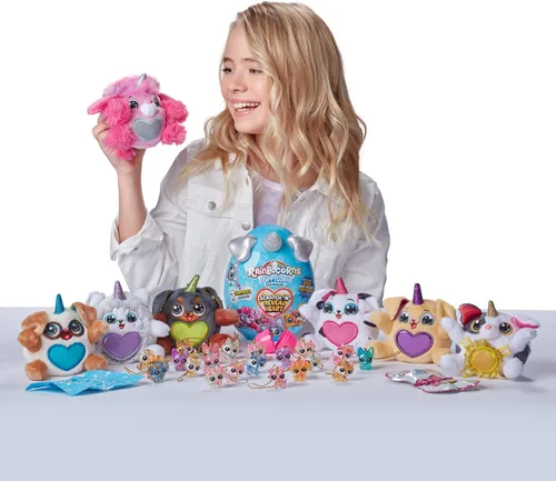 Miniatura 4 de Zuru Rainbocorns Puppycorn Surprise Series 1 Penny la pug, perro de peluche, coleccionable, huevo sorpresa, paquete de calcomanías, mezcla Slime