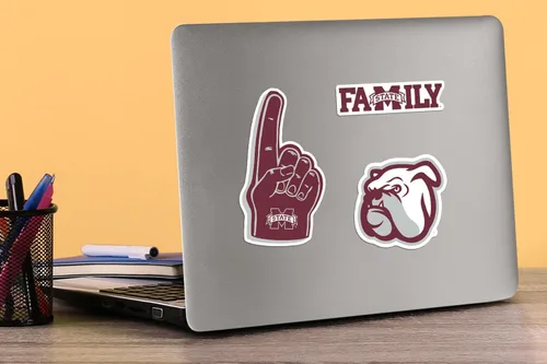 Miniatura 3 de Mississippi State University - Paquete variado de 10 calcomanías de vinilo grandes de lujo, para laptop, botella de agua, álbumes de recortes