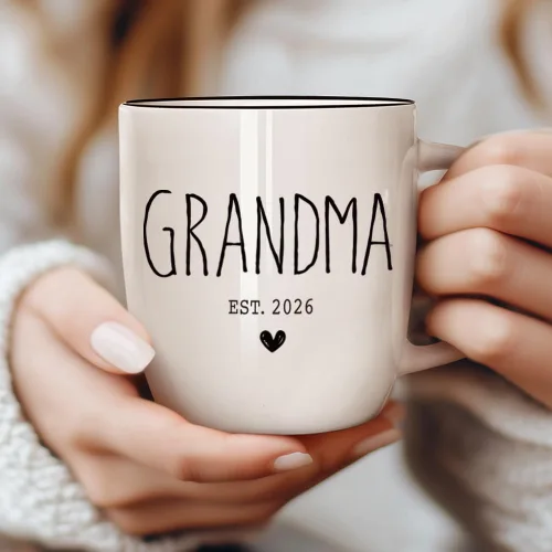 Miniatura 2 de Promovidos a Abuelos 2026 Juego de Tazas, Tazas de Cerámica para Abuela y Abuelo 2026, Anuncio de Embarazo para Juego de Tazas de Abuelos, Regalos