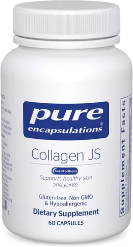Pure Encapsulations Collagen JS - Salud de la piel y las articulaciones* - 1,000 mg de colágeno BioCell hidrolizado - Sin gluten y sin OGM - 60