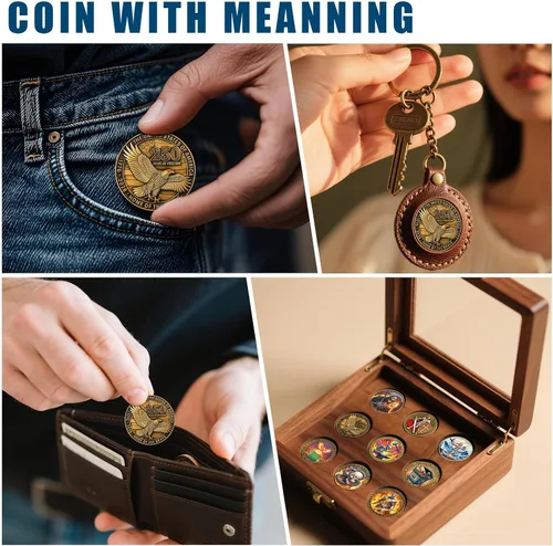 Miniatura 7 de Moneda conmemorativa de aleación de zinc del 250 aniversario de Estados Unidos - Estados Unidos de América Liberty & Courage 1776-2026