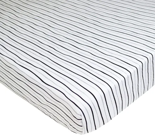 Miniatura 34 de TL Care Paquete de 2 sábanas bajeras ajustables 100% algodón natural de 39 x 27 pulgadas, suaves y transpirables para patio de juegos y colchón