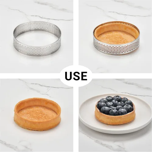 Miniatura 3 de Anillo de acero inoxidable 304 para tartas, multiforma de corteza de tarta de fruta, cuadrado, rectángulo, redondo, forma ovalada, anillo de comida
