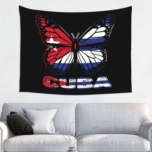 Miniatura 10 de Póster de tapiz de bandera de El Salvador de mariposa de 29 x 37 pulgadas, decoración del hogar, decoración para colgar en la pared, dormitorio