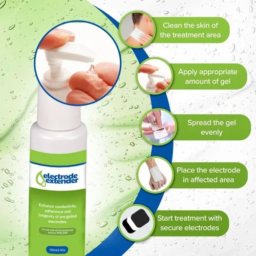 Miniatura 6 de Gel adhesivo conductor extensor de electrodos por PMT – Mejora la durabilidad, adherencia y conductividad para electrodos TENS/EMS; prolonga la vida