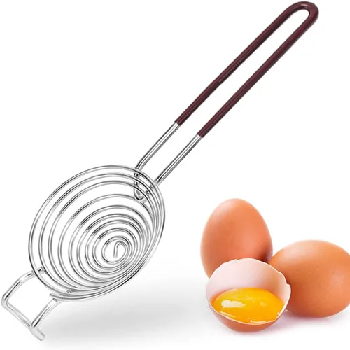 Separador de huevos, yema de huevo, separador blanco, acero inoxidable, filtro de tamizado de yema de huevo, herramienta de cocina para