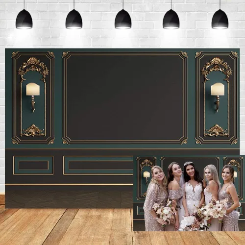 Miniatura 8 de Fondo retro de 5 x 3 pies para habitación interior, farol vintage, estilo nórdico, pared negra, fondo artístico, fotografía para boda, evento