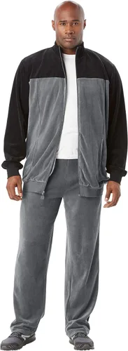 KingSize Chándal de terciopelo con bloques de colores grandes y altos para hombre Multi