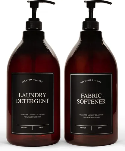 Miniatura 10 de Calindiana Modern Farmhouse Dispensador de Detergente Líquido para Ropa con Lejía para Decoración y Organización del Cuarto de Lavado, Envases