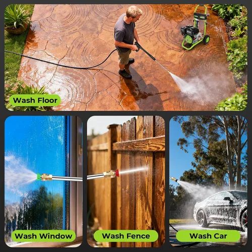 Miniatura 8 de Lavadora a presión de 4200 PSI, lavadora a gas de 4.0 GPM, lavadora a gas de 212 cc, lavadora comercial de alta presión con manguera de 25 pies y 5