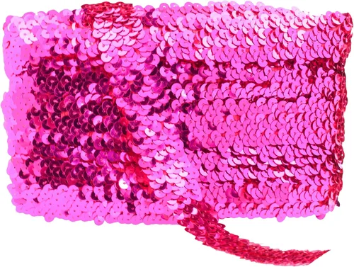 Miniatura 40 de Mandala Crafts Cinta elástica de lentejuelas – 1.5 pulgadas, ribete elástico de lentejuelas amarillas para coser diadema de vestido, 10 yardas