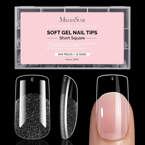 Miniatura 16 de MelodySusie Pegamento de uñas de gel 9 en 1 sin TPO para puntas de uñas postizas, 2 unidades de 0.5 fl oz de luz UV de larga duración requerida