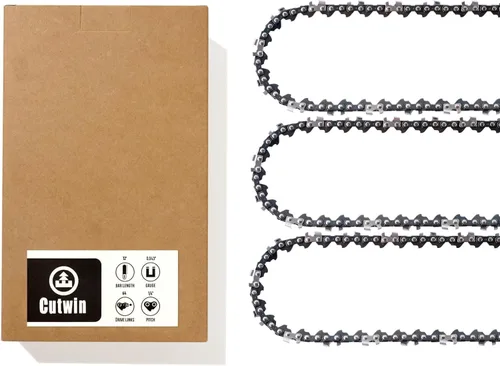 Miniatura 10 de Paquete de 3 Cadenas de Motosierra de 10 Pulgadas CW-R40 Paso LP 3/8" Calibre .043" 40 Eslabones de Transmisión, Repuesto de Cadena de Sierra