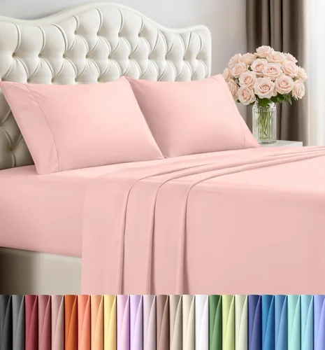 Miniatura 17 de Juego de sábanas King de Utopia Bedding – Juego de 4 sábanas para cama King, microfibra suave y transpirable, incluye 1 sábana bajera, 1 sábana Beige