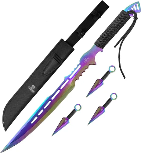 Miniatura 10 de Snake Eye Tactical - Espada Ninja de Diseño Fantástico con Funda de Nylon Negro