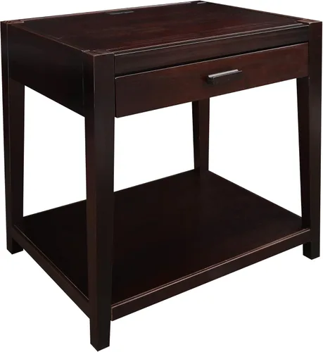 Miniatura 13 de Casual Home Notre Dame - Mesita de noche con puertos USB, color marrón cálido, 18.75 pulgadas x 24 pulgadas x 26 pulgadas