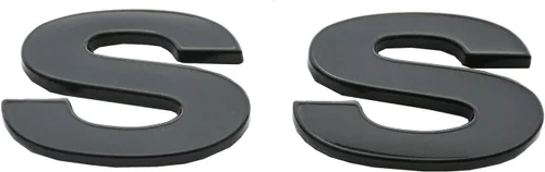 2 piezas (par) SS Fender Emblemas de repuesto para 96-02 Camaro SLP SS Badge New Reproduction 12369966R (negro brillante), (CH-SS)