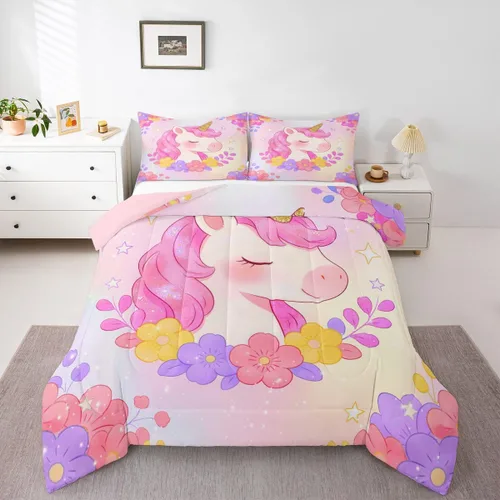 Miniatura 27 de Feelyou Lindo juego de ropa de cama de ajolote para niños y niñas tamaño twin, juego de edredón de salamandra para niños, mujeres y hombres, edredón