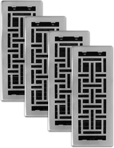 Miniatura 48 de Decor Grates Registro de suelo oriental AJH412-RB, 4 x 12 pulgadas, acabado de bronce frotado bronce (Rubbed Bronze Finish)