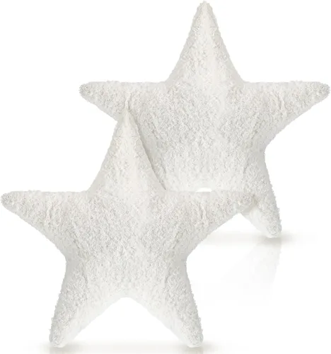 Miniatura 2 de Yuntau 2 almohadas con forma de estrella de mar de 11.8 pulgadas, cojines de felpa abrazables, decoración de habitación para cumpleaños, dormitorio
