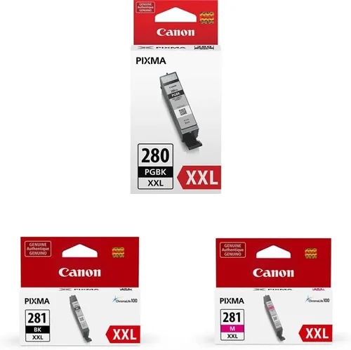 Canon PGI-280 XXL Tanque de tinta negra de pigmento, Compatible con: TS8120, TS6120, TR7520, TR8520, TS9120, TS8120 Cartucho de tinta genuino