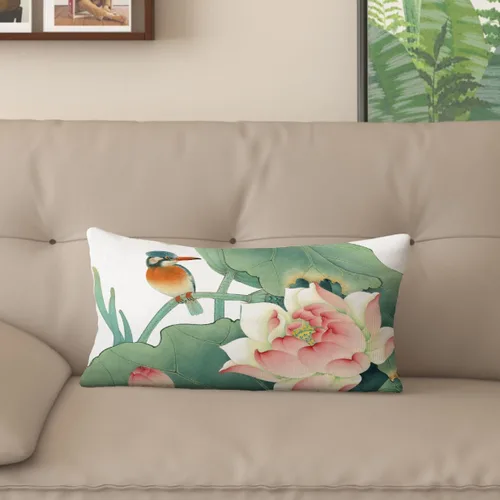 Miniatura 23 de Funda de almohada con estampado digital de loto zen chino, diseño de doble cara para sofá, sala de estar, decoración de dormitorio