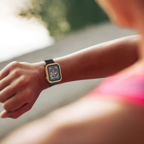 Miniatura 7 de Funda compatible con Apple Watch de 1 1⁄2 pulgadas (38 mm), Series 3/2/1, con protector de pantalla de vidrio templado incorporado, carcasa Oro rosa