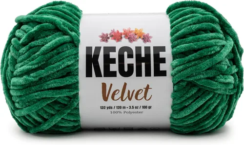 Miniatura 36 de Keche Hilo de terciopelo para ganchillo, manta de felpilla suave, voluminosa, hilo amigurumi, 3.53 oz (132 yardas), color azul bebé