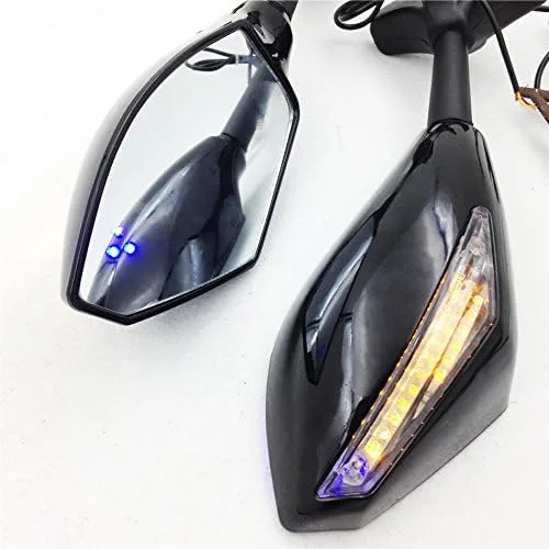 SMT-Espejo LED azul para señal de giro compatible con Honda Cbr 125R 150R Suzuki Sv650S Katana Tl1000R [B00RW3OQGC]