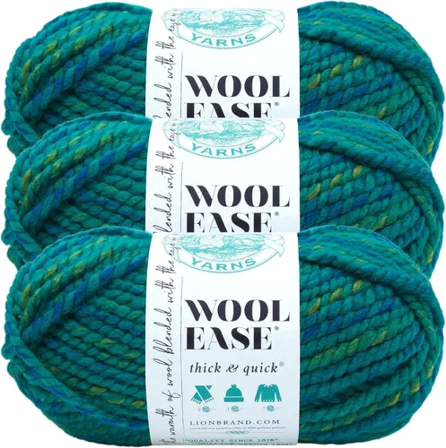 Miniatura 146 de Lion Brand Yarn - Ovillo de lana Wool-Ease Thick & Quick color fuerza aérea
