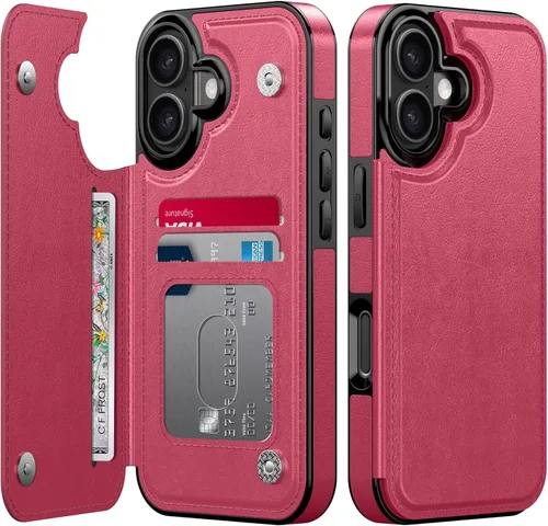 Miniatura 151 de FUNMIKO Funda tipo cartera para iPhone 13 con tarjetero, bloqueo RFID, protección de grado militar y obras de arte impresas con rayos UV, cierre