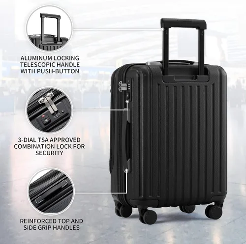 Miniatura 7 de LEVEL8 Grace Luggage, Negro -, Casual y de negocios