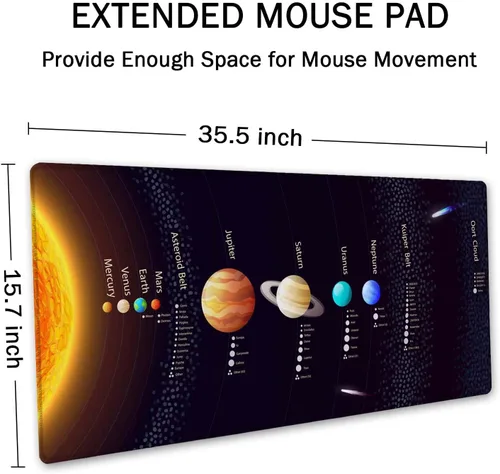 Miniatura 2 de SSOIU ArtSo - Alfombrilla de mouse extendida para juegos XXL, alfombrilla larga para teclado, decoración de escritorio, base de goma antideslizante