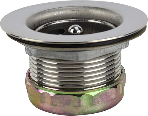 Miniatura 2 de Plumb Pak Keeney - Colador de fregadero de acero inoxidable Junior Duo de 878 piezas con canasta, se adapta a aberturas de 2 o 2-1/2 pulgadas, cromo