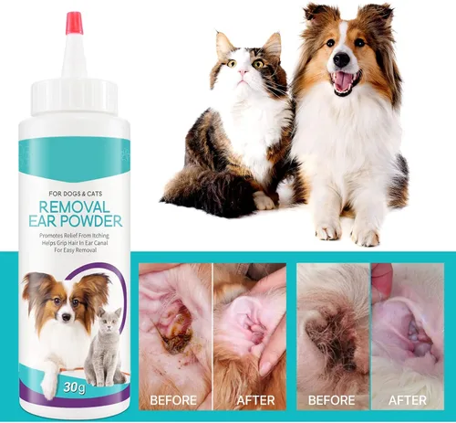 Miniatura 7 de ZIXAOK Limpiador de Orejas para Perros 30g - Polvo para la Remoción de las Orejas para Mascotas, Tratamiento para Infección de Orejas de Perro