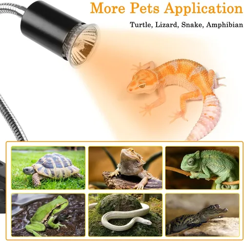 Miniatura 6 de LUCKY HERP UVA UVB Reptile Light Bulbs, Heat Lamp Bulbs for Reptiles and Amphibians, Basking Light Bulb for Turtle, Bearded Dragon, Lizard Heating