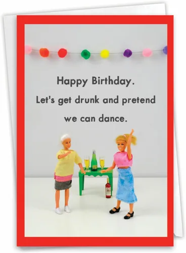 Miniatura 13 de NobleWorks - 1 divertida tarjeta de felicitación de feliz cumpleaños - Tarjeta de felicitación de humor para mujer con sobre - Pollito con clase