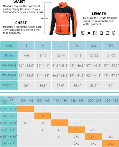 Miniatura 6 de BALEAF Chaqueta de invierno para hombre, para ciclismo, correr, resistente al viento, para ciclismo, ciclismo, clima frío, bolsillos cálidos