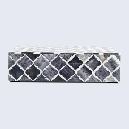 Miniatura 4 de Handicrafts Home Caja de recuerdos decorativa de 8 x 5 – Pequeña caja organizadora con tapa, almacenamiento decorativo bohemio, caja de memoria