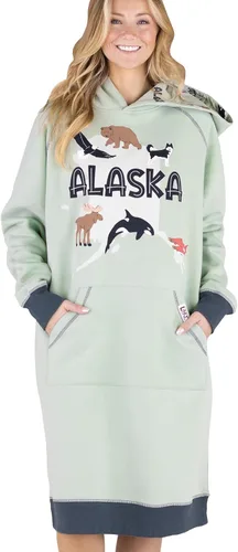 Miniatura 159 de Lazy One Sudadera con capucha de gran tamaño, ropa de dormir cómoda, vestido de suéter para mujer